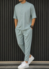 HENRY CLOTHING Ανδρικό ανοιξιάτικο παντελόνι - Βεραμάν 8-131