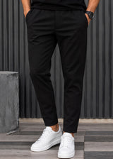 HENRY CLOTHING - Ανδρικό φθινοπωρινό παντελόνι - Μαύρο 8-140