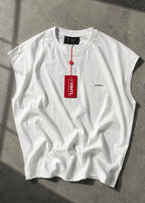 VINYL ART CLOTHING Ανδρική αμάνικη μπλούζα λευκή Sleeveless Oversized Tee 89520-02