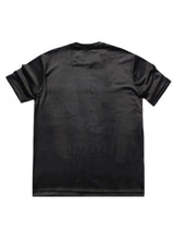 HENRY CLOTHING - Ανδρικό t-shirt velvet - Μαύρο 9-013