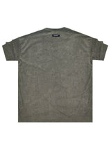 HENRY CLOTHING - Ανδρικό t-shirt με ύφανση κοτλέ - Χακί 9-032