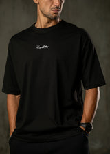 HENRY CLOTHING Ανδρική κοντομάνικη μπλούζα μαύρη Dice 9-040-black