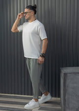 HENRY CLOTHING - Ανδρικό t-shirt regular fit - Λευκό 9-131