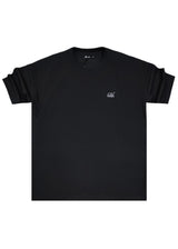 HENRY CLOTHING Ανδρική κοντομάνικη μπλούζα μαύρη 9-134-black