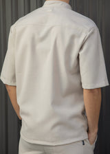 HENRY CLOTHING Ανδρικό κοντομάνικο πουκάμισο μάο μπεζ 9-144-beige