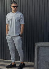 HENRY CLOTHING - Ανδρικό t-shirt - Απαλό γκρι 9-147