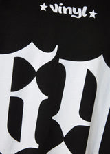 VINYL ART CLOTHING Ανδρική κοντομάνικη μπλούζα μαύρη oversized Flow District 96347-01