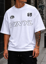 VINYL ART CLOTHING Ανδρική κοντομάνικη μπλούζα λευκή oversized Flow District 96347-02