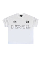 VINYL ART CLOTHING Ανδρική κοντομάνικη μπλούζα λευκή oversized Flow District 96347-02
