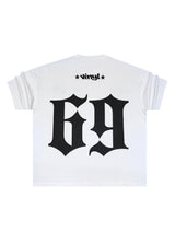 VINYL ART CLOTHING Ανδρική κοντομάνικη μπλούζα λευκή oversized Flow District 96347-02