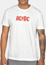 CLEVER CLOTHING Ανδρική κοντομάνικη μπλούζα λευκή AC/DC CT-26970-white