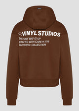 Ανδρικό μακρυμάνικο φούτερ με κουκούλα Vinyl Art Clothing-75757-33-Studios V Legacy hoodie cotton oversized brown