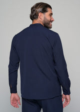 Ανδρικό μακρυμάνικο πουκάμισο μάο Ben Tailor - BENT.1138 - MONACO mao shirt σκούρο μπλε
