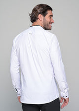 Ανδρικό μακρυμάνικο πουκάμισο μάο Ben Tailor-BENT.1168- Mao Design λευκό