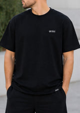 QUEST CLOTHING Ανδρική κοντομάνικη μπλούζα μαύρη BTSO BL-06