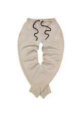 Ανδρική φόρμα με λάστιχο Two Brothers - BT-25590 - signature logo regular fit pants μπεζ