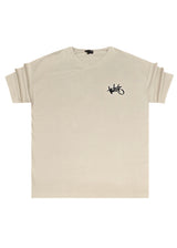 TWO BROTHERS Ανδρική κοντομάνικη μπλούζα Graffiti Sign ovesized μπεζ BT-25800-beige