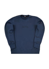 Ανδρικό μακρυμάνικο φούτερ Clever - CF-25300 - basic clever logo regular fit μπλε