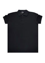 Κοντομάνικη μπλούζα τύπου πόλο GUF-CP2200-basic polo slim fit tee black