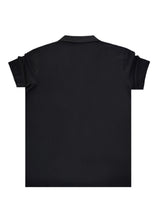Κοντομάνικη μπλούζα τύπου πόλο GUF-CP2200-basic polo slim fit tee black