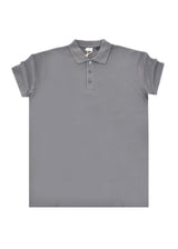Κοντομάνικη μπλούζα τύπου πόλο GUF-CP2200-basic polo slim fit tee dark grey