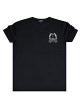 CLEVER CLOTHING Ανδρική κοντομάνικη μπλούζα μαύρη Gatos CT-26210-black