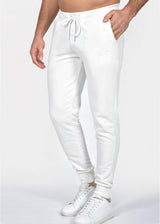 CLEVER Ανδρική φόρμα ανοιξιάτικη λευκή simple jogger pants CT-26620-white