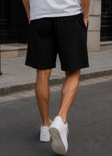 CLEVER CLOTHING Ανδρική βερμούδα μαύρη Simple Logo CT-26640-black