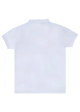 Κοντομάνικη μπλούζα τύπου πόλο GUF - DB-160-4 - basic polo slim fit tee λευκό