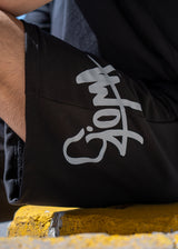 TWO BROTHERS Ανδρική βερμούδα μαύρη Graffiti LogoBT-25870-black