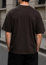 Close Society - Ανδρικό t-shirt regular fit - Dark Brown STS-PUNTO