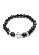 GUF CLOTHING - Βραχιόλι μαύρο Cross - GNG0219