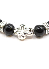 GUF CLOTHING - Βραχιόλι μαύρο Cross - GNG0219
