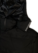 Ανδρικό μπουφάν με κουκούλα GUF-H275-1-puffer μαύρο