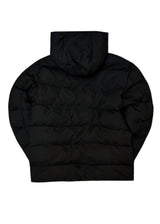 Ανδρικό μπουφάν με κουκούλα GUF-H275-1-puffer μαύρο