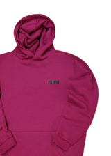 Ανδρικό φούτερ με κουκούλα Close society-HDS25-300-magenta hoodie regular fit