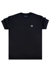 Ανδρική κοντομάνικη μπλούζα Henry clothing - 3-730 - basic logo t- shirt μαύρο