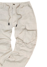 Ανδρικό cargo παντελόνι GUF-KS22-738-beige regular fit μπεζ