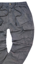 Ανδρικό cargo παντελόνι GUF-KS22-738-dark grey regular fit σκούρο γκρι