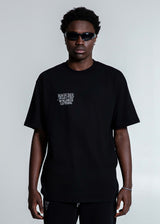 Ανδρική κοντομάνικη μπλούζα Magicbee - MB2514 - signature logo oversized fit μαύρο