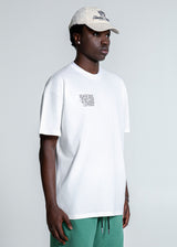 Ανδρική κοντομάνικη μπλούζα Magicbee - MB2514 - signature logo oversized fit λευκό