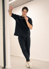 Ανδρικό υφασμάτινο παντελόνι Close Society - SP25-10 - simple oversized pants μαύρο