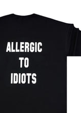 Ανδρική κοντομάνικη μπλούζα oversized Close society-STO-204-black-allergic to idiots