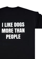 Ανδρική κοντομάνικη μπλούζα oversized Close society-STO-205-black-i like dogs more than people