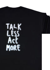 Ανδρική κοντομάνικη μπλούζα oversized Close society-STO-208-black-talk less act more