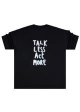 Ανδρική κοντομάνικη μπλούζα oversized Close society-STO-208-black-talk less act more