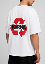 Ανδρική κοντομάνικη μπλούζα oversized Close society-STO-212-white-karma