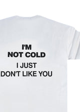 Ανδρική κοντομάνικη μπλούζα oversized Close society-STO-214-white-i'm not cold