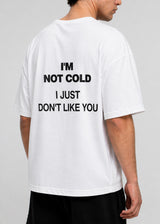 Ανδρική κοντομάνικη μπλούζα oversized Close society-STO-214-white-i'm not cold