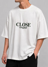 CLOSE SOCIETY - Ανδρικό oversized t-shirt - Λευκό STO-311